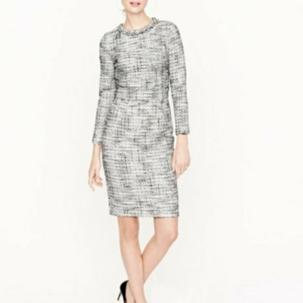 J Crew long sleeve tweed dress size 2